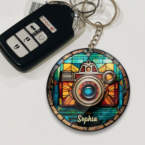 Just A Girl Who Loves Photography - Personalized Photography Keychain