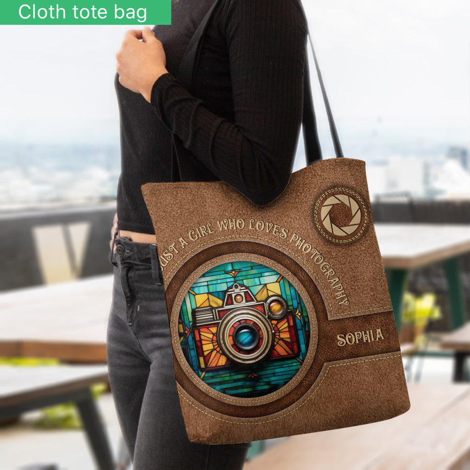 Just A Girl Who Loves Photography - Personalized Photography Tote Bag