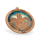 Colorful Ocean - Personalized Turtle Suncatcher