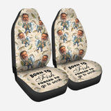 Born To Fish Force To Go To Work - Personalized Fishing Seat Covers