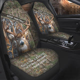 Deer Hunting - Seat Covers With Leather Pattern Print