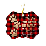 May This Tree Survive - Personalized Christmas Cat Ornament (Printed On Both Sides)