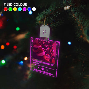 All I Want For Christmas Is You - Personalized Christmas Couple Shaped Led Acrylic Ornament