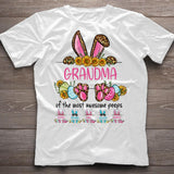Grandma Of The Most Awesome Peeps - Personalized Mother's Day Easter Day Grandma T-shirt and Hoodie