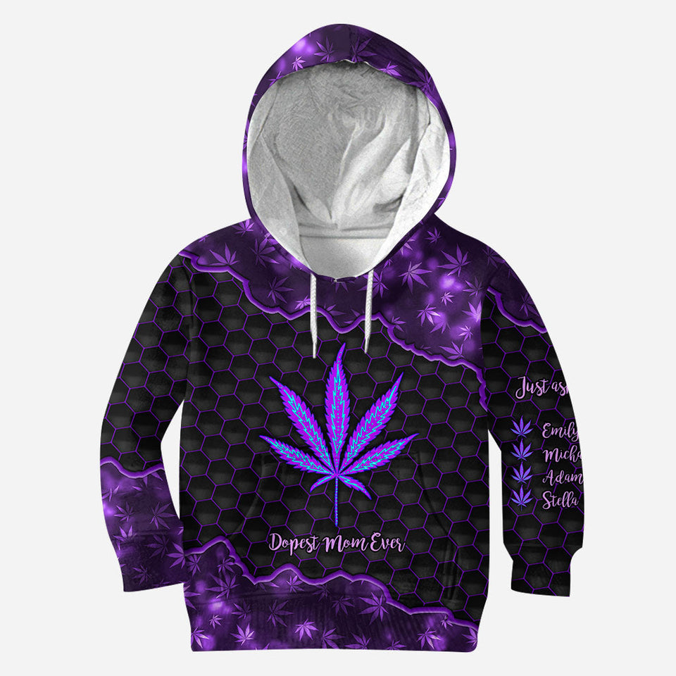 Dopest Mom Ever - Personalized Mother's Day Weed Hoodie and Leggings