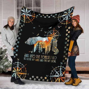 And Into The Forest I Go - Camping Blanket