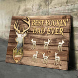 Best Buckin' Dad Ever - Personalized Father's Day Hunting Poster