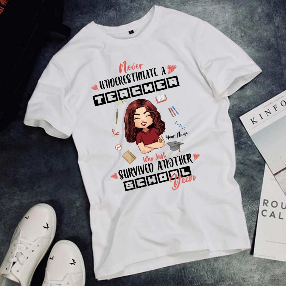Never Underestimate A Teacher - Personalized T-shirt and Hoodie