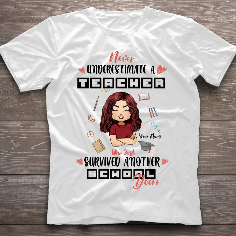 Never Underestimate A Teacher - Personalized T-shirt and Hoodie