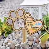 I Will Wait For You At The Rainbow Bridge - Personalized Cat Acrylic Plaque Stake (Printed On 1 Side)