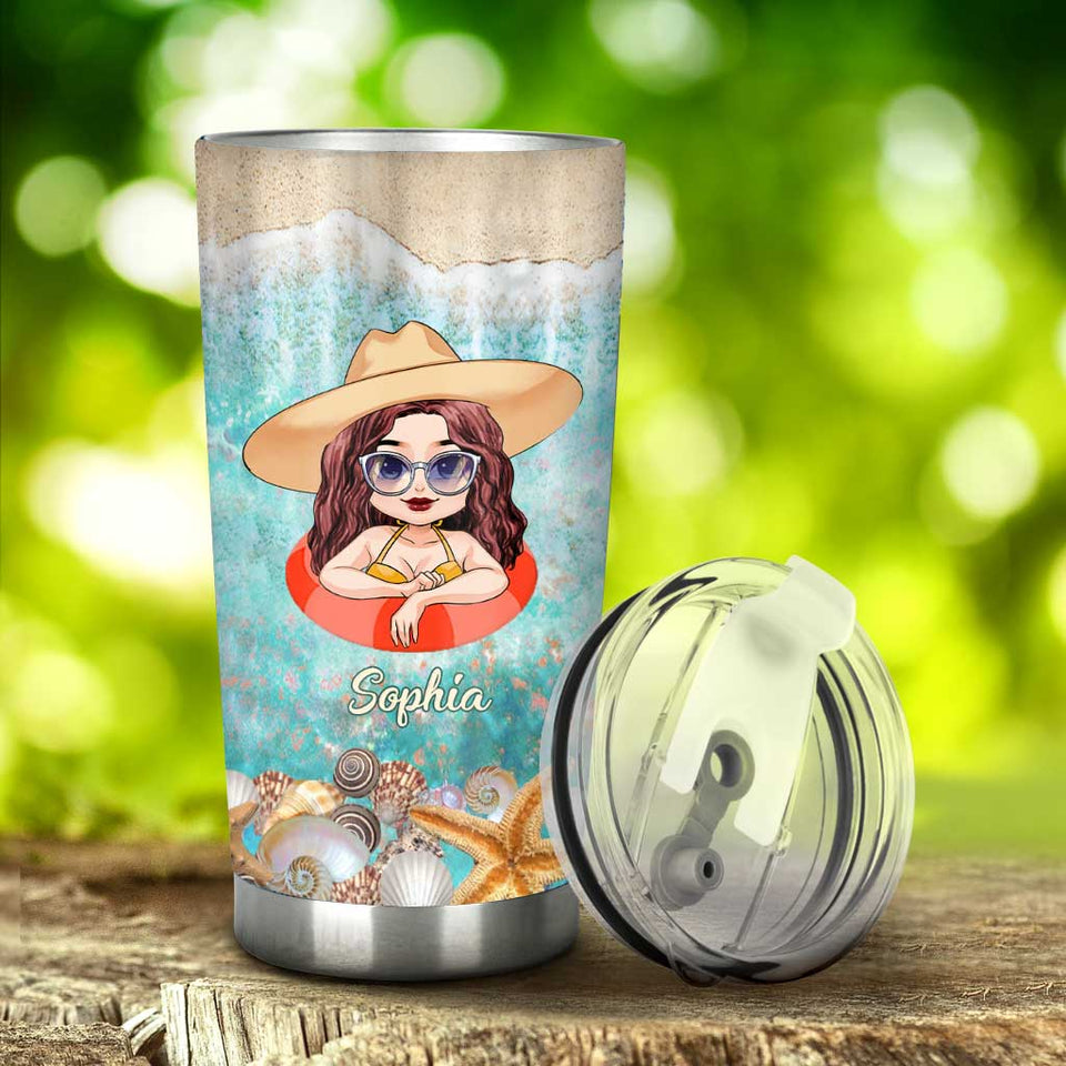 Got My Mind On Summer - Personalized Teacher Tumbler