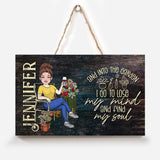 Into The Garden I Go - Personalized Gardening Rectangle Wood Sign