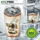 Behind Every Baseball Player - Personalized Baseball Tumbler