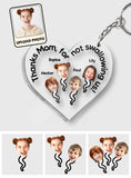Thanks Mom For Not Swallowing Us - Personalized Mother Transparent Keychain