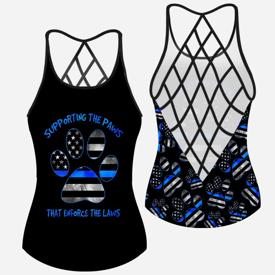 Supporting The Paws - Police Cross Tank Top