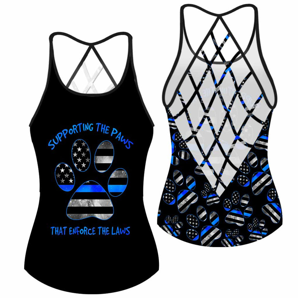 Supporting The Paws - Police Cross Tank Top