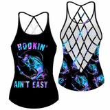 Love Fishing Girl Cross Tank Top