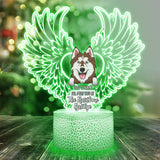I'll Meet You At The Rainbow Bridge - Personalized Dog Shaped Plaque Light Base