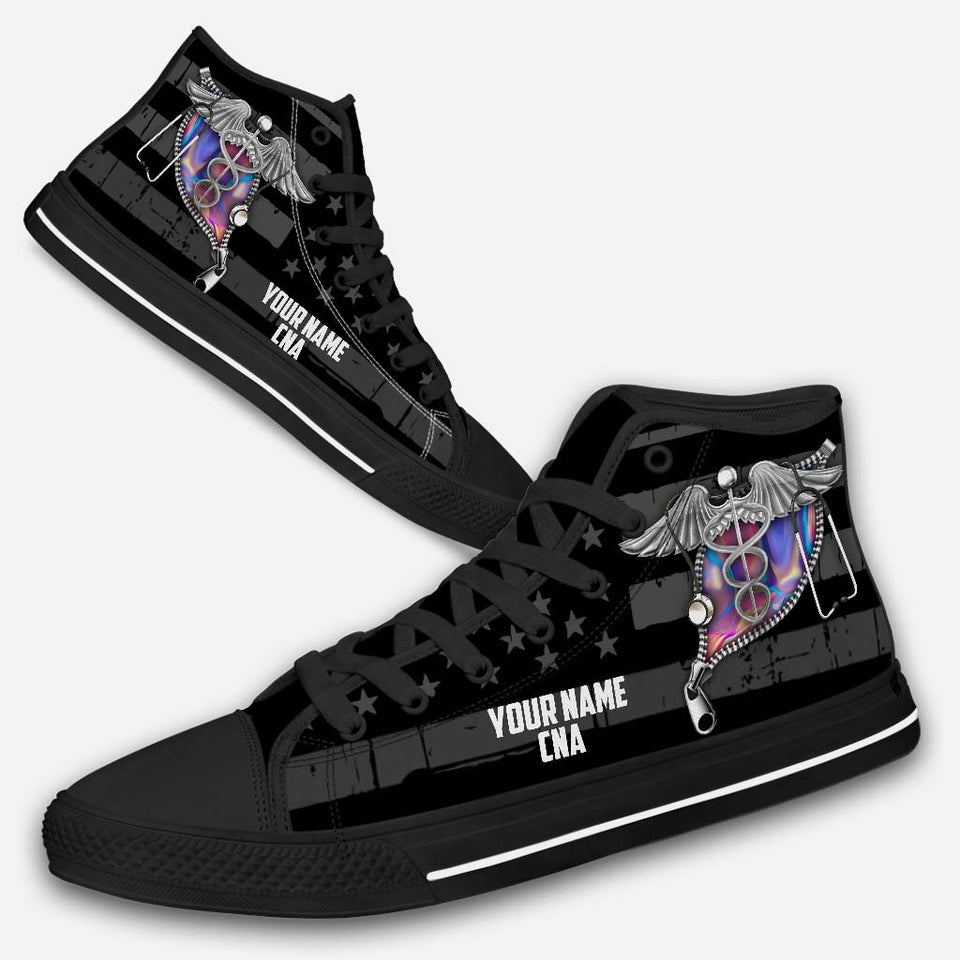 American Nurse - Personalized Independence Day High Top Shoes