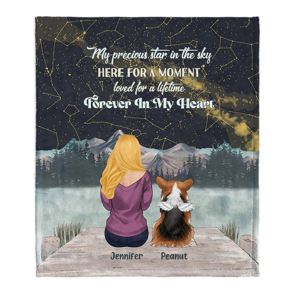 My Precious Star In The Sky - Personalized Dog Blanket