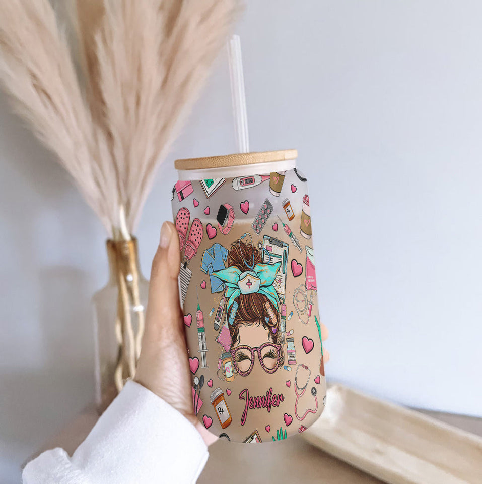 Nurse Life - Personalized Nurse Can Glass
