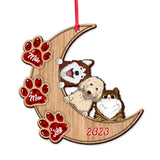 I Love You To The Moon And Back - Personalized Dog Ornament