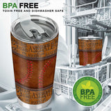 Baseball Printed Leather Pattern Tumbler
