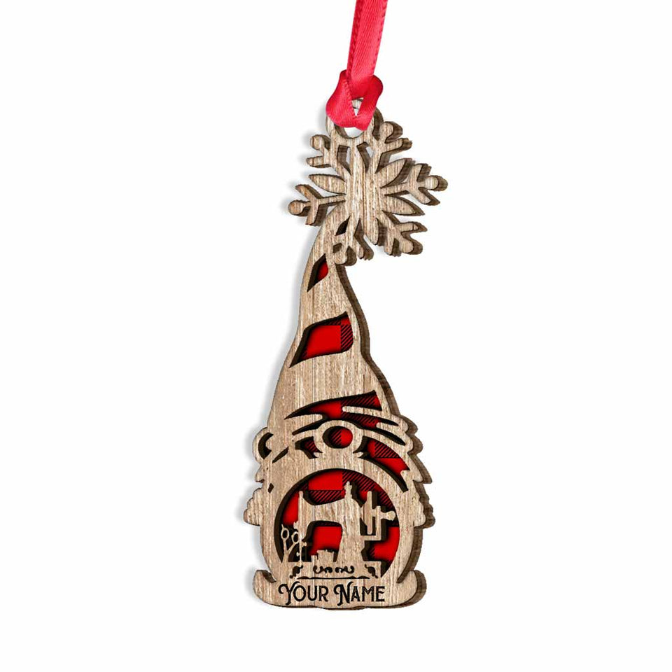 Love Sewing - Personalized Christmas Sewing Layered Wood Ornament