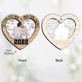 So I Can Kiss You - Personalized Christmas Couple Layers Mix Ornament