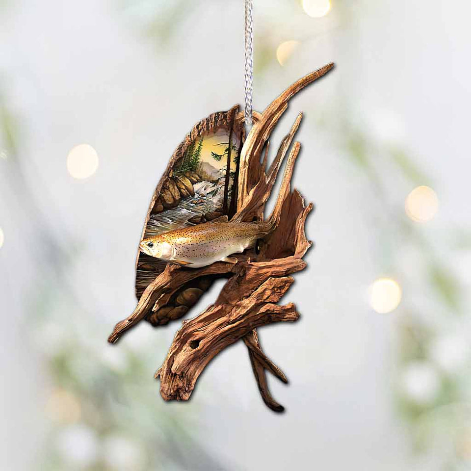 Love Fishing - Personalized Ornament (Printed On Both Sides)
