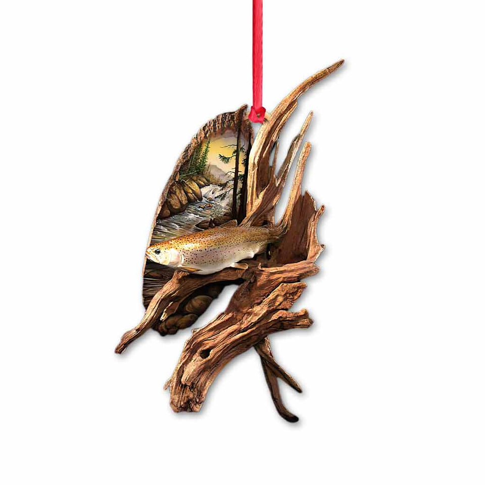 Love Fishing - Personalized Ornament (Printed On Both Sides)