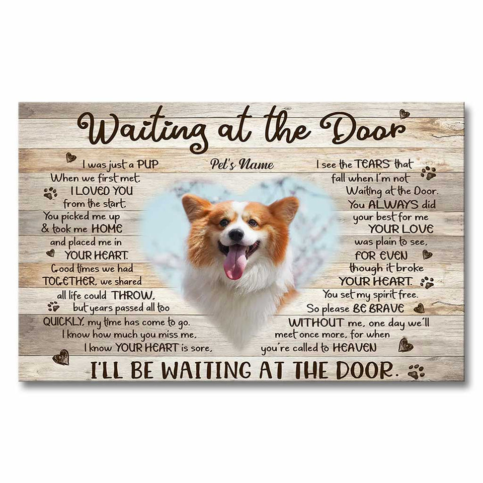 Waiting At The Door - Personalized Dog Canvas And Poster