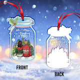 All I Want For Christmas Is You - Personalized Couple Transparent Ornament