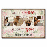 All Of Me Love All Of You - Personalized Couple Poster