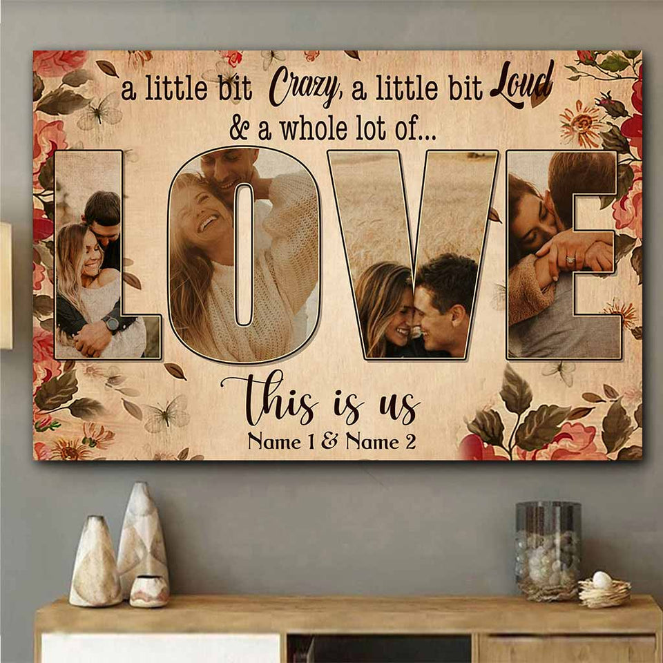 A Little Bit Crazy - Personalized Couple Poster