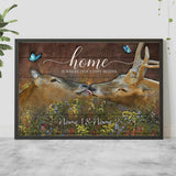 Home Is Where Our Story Begins - Personalized Couple Hunting Poster