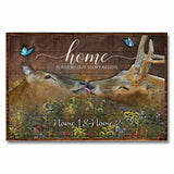 Home Is Where Our Story Begins - Personalized Couple Hunting Poster