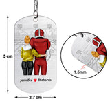 Go Home Safe - Personalized Football Stainless Steel Keychain