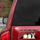 My Kids Have Paws - Personalized Cat Decal Full