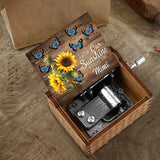 You Are My Sunshine - Gift for grandma, dad, mom, grandpa - Personalized Hand Crank Music Box