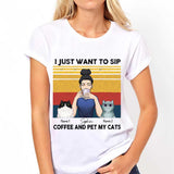 Cat Mom Coffee - Personalized Cat T-shirt and Hoodie
