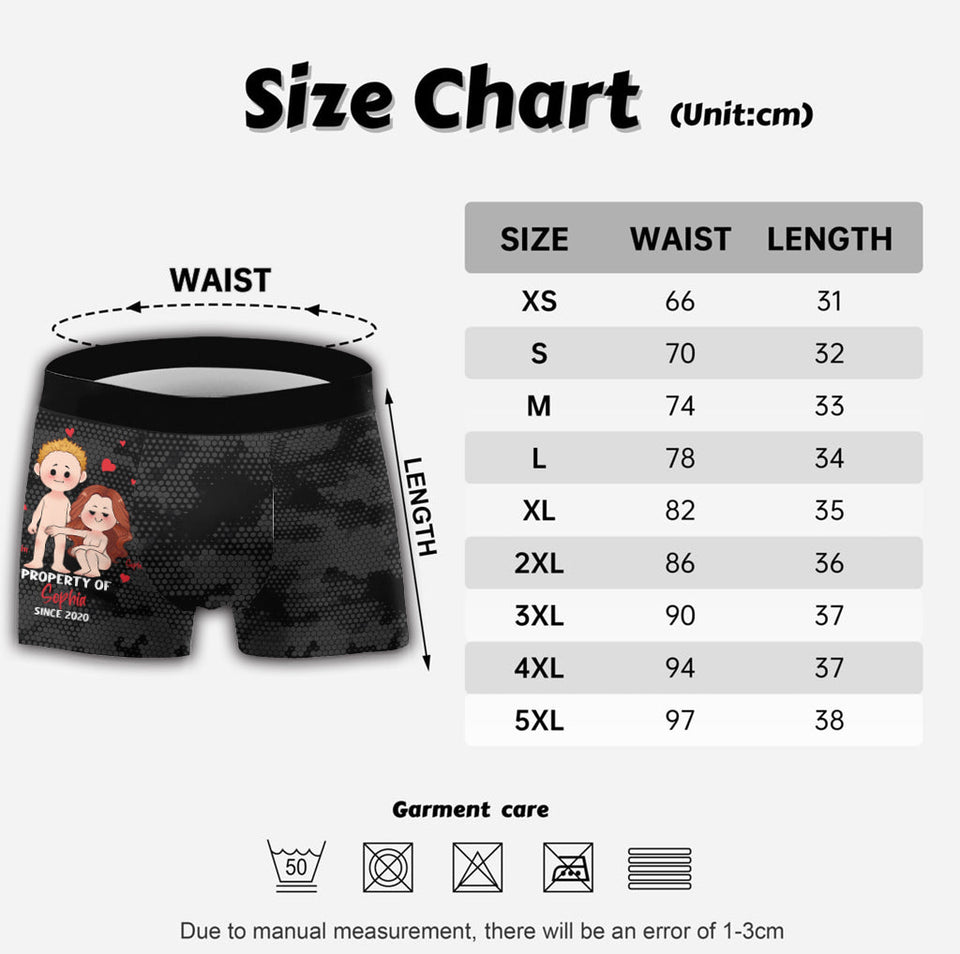 Property Of - Personalized Couple Men's Boxer Briefs