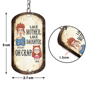 Like Father Like Daughter Like Son - Gift for dad, mom, son, daughter - Personalized Stainless Steel Keychain