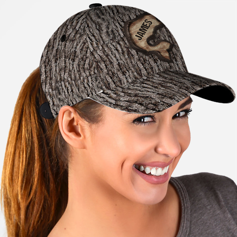 Love Fishing Tree Carving - Personalized Fishing Classic Cap