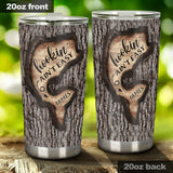 Love Fishing Tree Carving - Personalized Fishing Tumbler