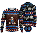 Just A Girl Who Loves Dogs And Christmas - Personalized Ugly Sweater
