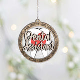 Dental Worker Appreciation - Personalized Christmas Dentist Layered Wood Ornament