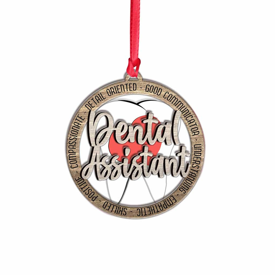 Dental Worker Appreciation - Personalized Christmas Dentist Layered Wood Ornament