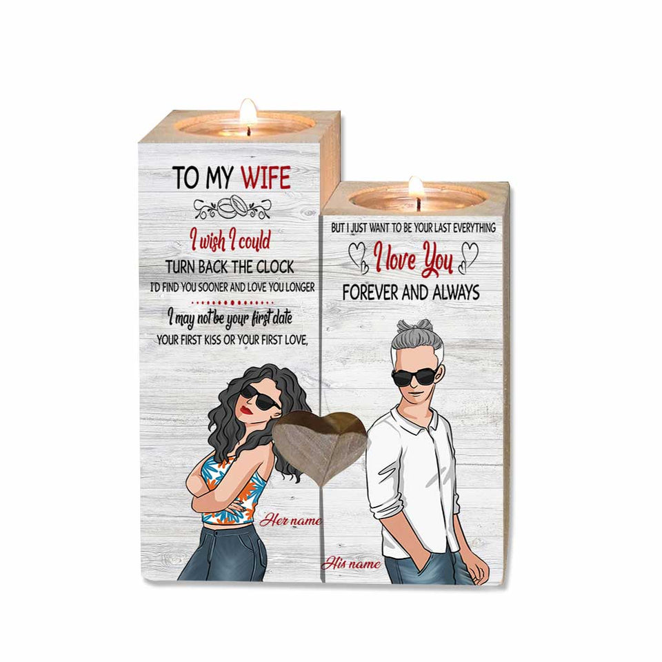 To My Wife - Personalized Couple Candle Holder