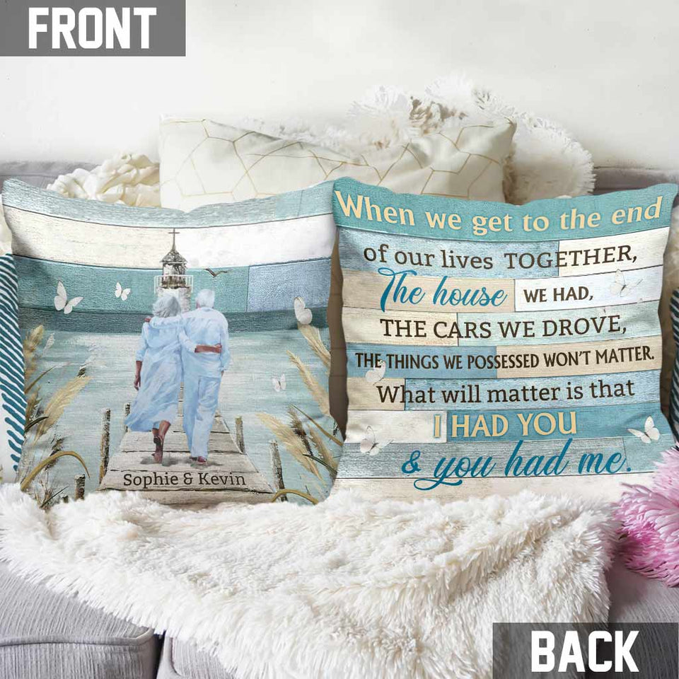 I Love You Forever And Always - Personalized Couple Throw Pillow